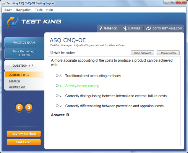 CMQ-OE Testking ASQ Exam Questions - Certification with CMQ-OE Answers